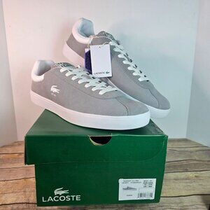 Lacoste Mens Grey & White Sneakers Size 11 New With Tags